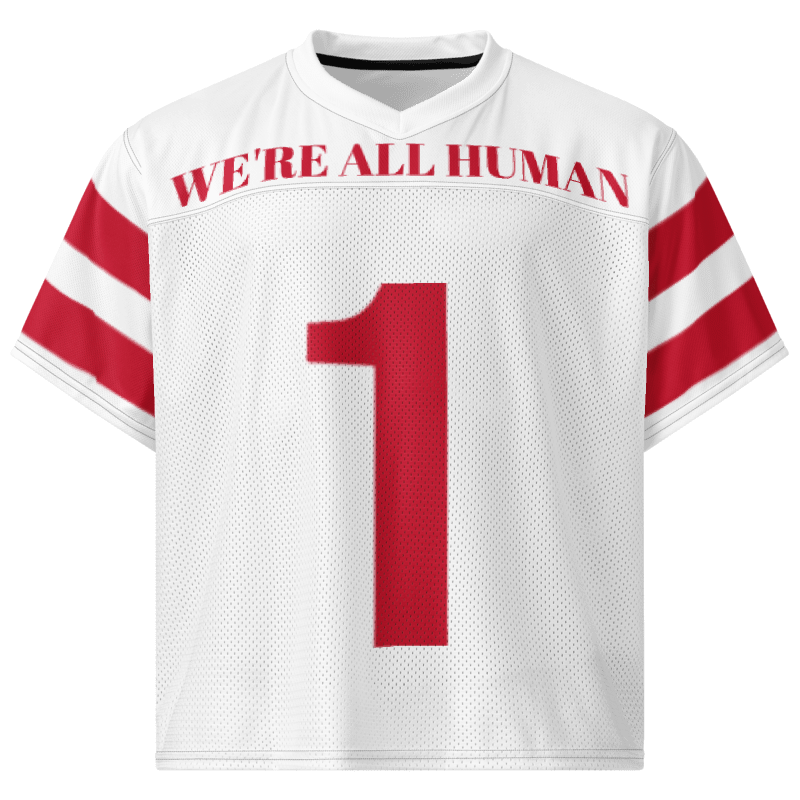 WHITE & RED 1 OF 1 JERSEY